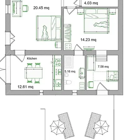 公寓 Con Giardino By Interhome *